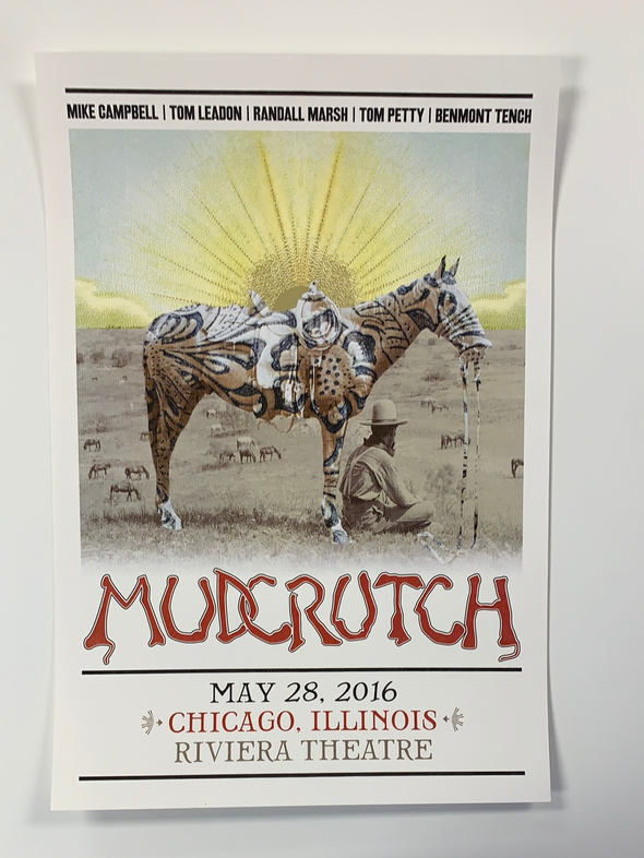 Mudcrutch - 2016 poster Chicago, IL Tom Petty Riviera Theatre
