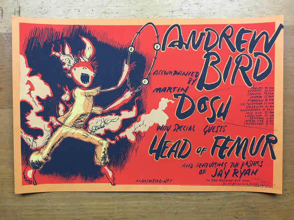 Andrew Bird - 2005 Jay Ryan poster Multiple Venue Tour