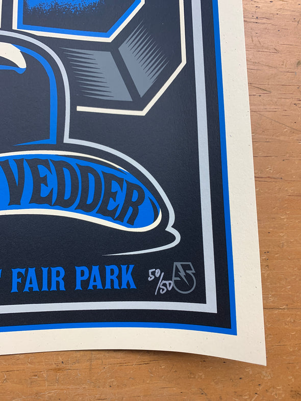 Eddie Vedder - 2012 Mark 5 poster Dallas, Texas Fair Park AP S/N