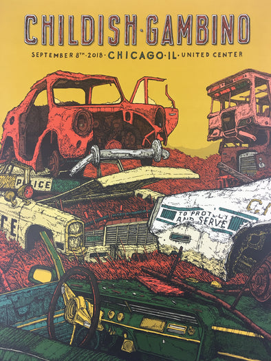 Childish Gambino - 2018 Landland Poster Chicago, IL United Center