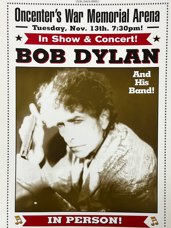Bob Dylan - 2001 Geoff Gans poster Syracuse, NY Oncenter War