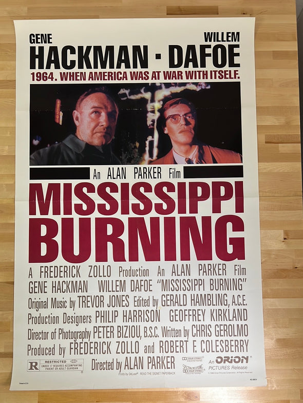Mississippi Burning - 1988 one sheet movie poster original vintage 27x40
