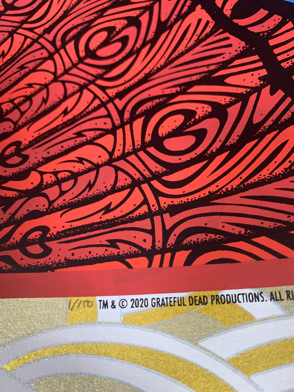 Grateful Dead - 2020 Todd Slater Poster Gold Foil Edition #1/150