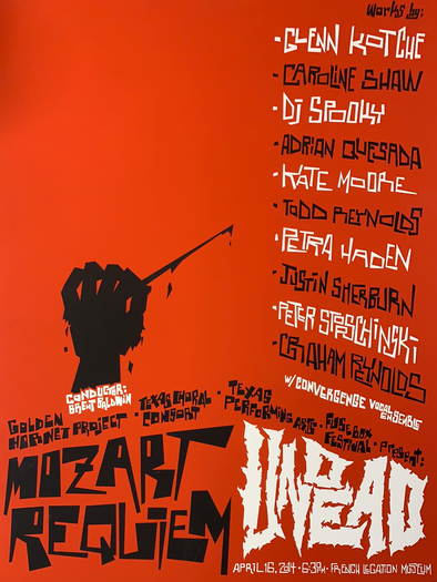 Mozart Requiem - 2014 J Roepke poster Austin, TX French Legation