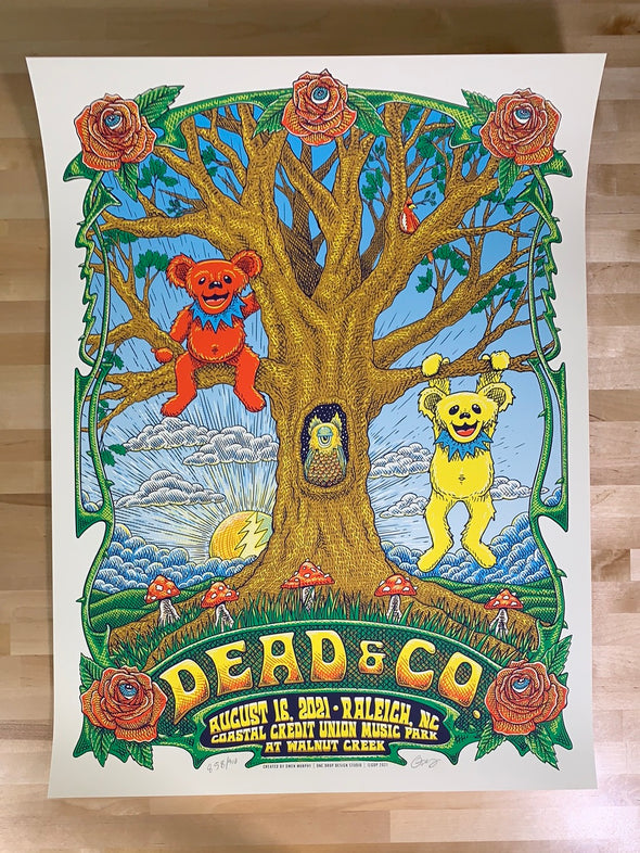 Dead & Company - 2021 Owen Murphy poster Raleigh, NC