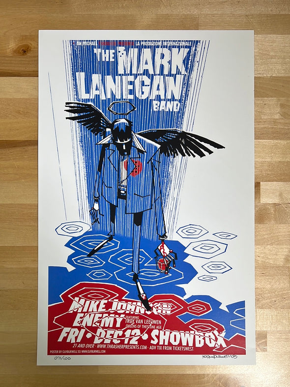 The Mark Lanegan Band - 2003 Guy Burwell poster Seattle, WA