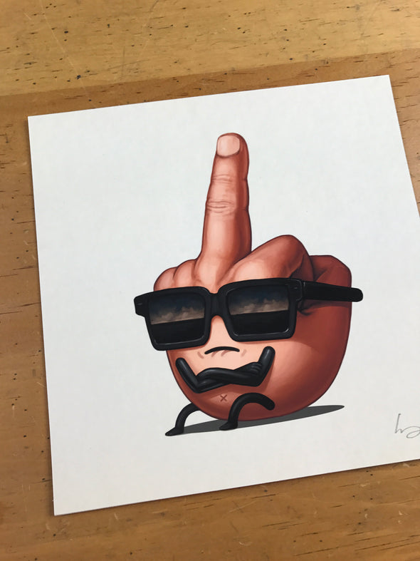 MF Dude - 2017 Mike Mitchell poster print Middle Finger