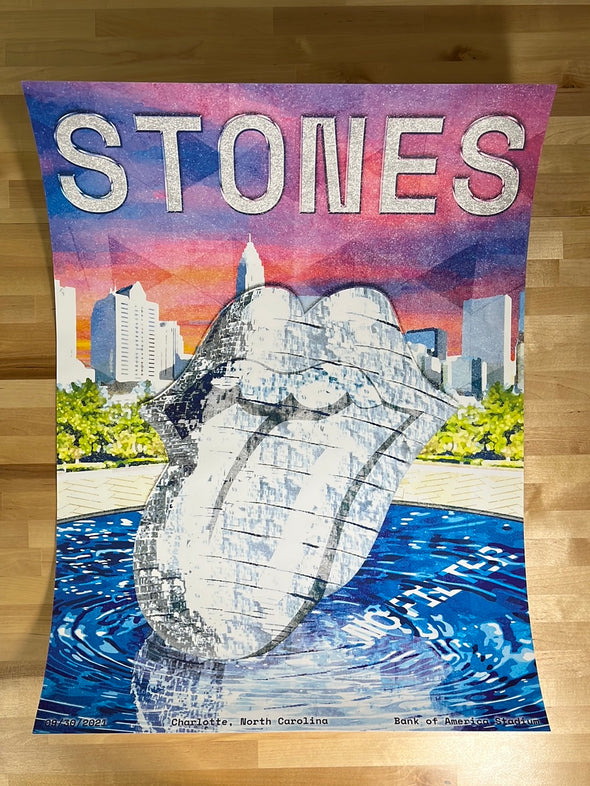 Rolling Stones - 2021 poster Charlotte, NC No Filter Tour