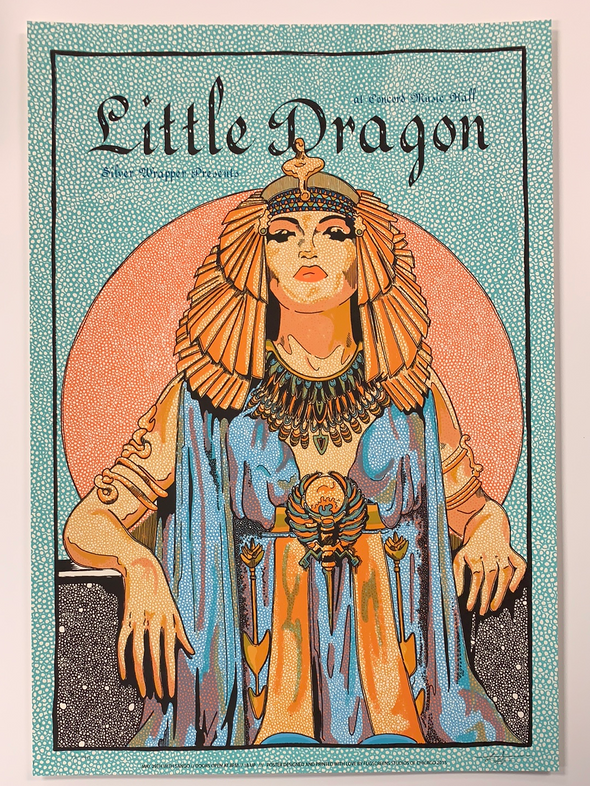 Little Dragon - 2015 Fugscreens Studios poster Chicago, IL Concord Music Hall