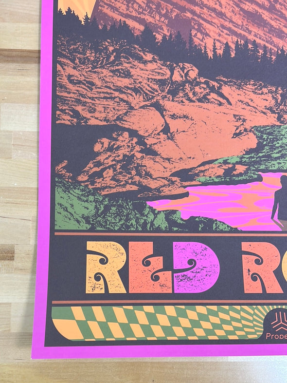 Red Rocks - Status Serigraph poster art print Morrison, CO