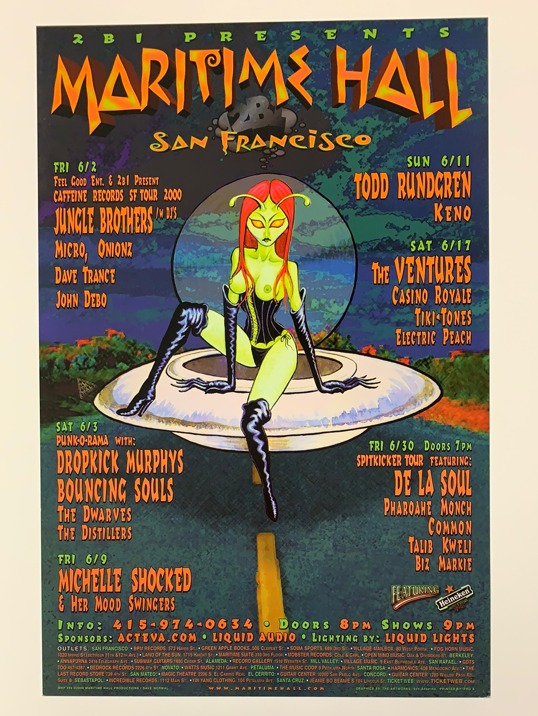 MHP 93 Dropkick Murphys - 2000 poster Maritime Hall San Fran 1st MHP 93 Dropkick Murphys - 2000 poster Maritime Hall San Fran 1st