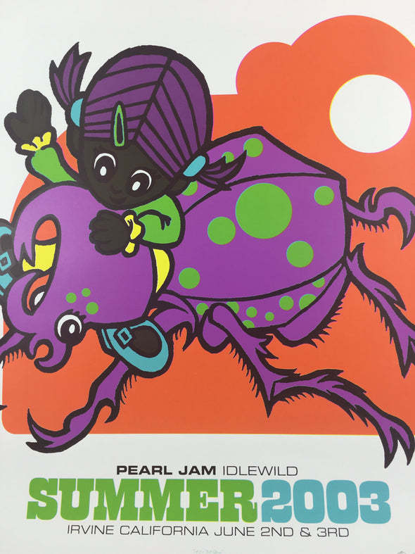 Pearl Jam - 2003 Ames Design Poster Irvine, CA Verizon Wireless Amph.