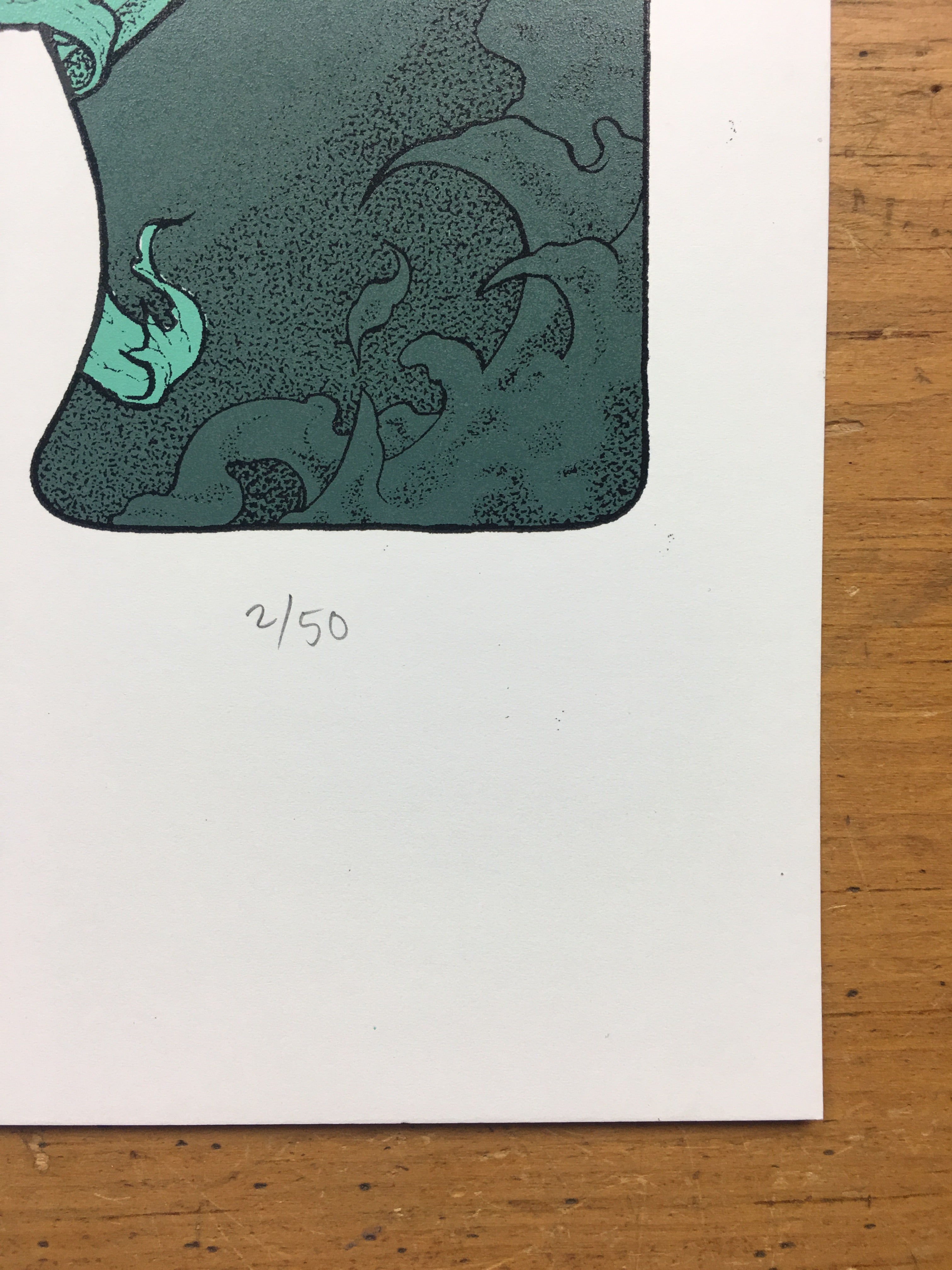 Pig Lady 2008 John Dyer Baizley poster Teal Sold Out Posters