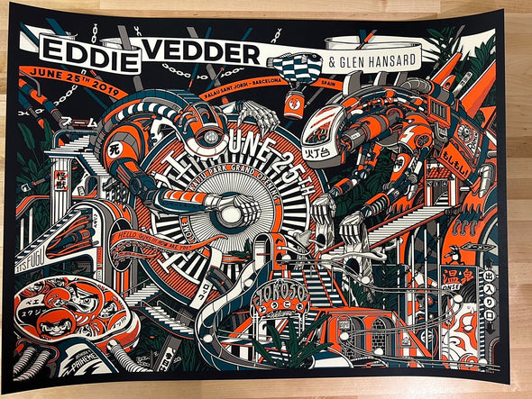 Eddie Vedder - 2022 Paiheme Studio poster Barcelona, ESP
