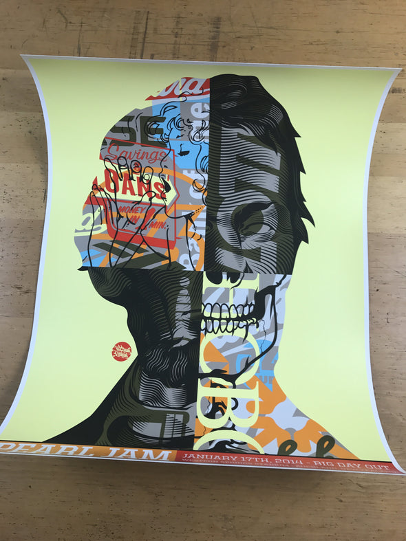 Pearl Jam - 2014 Tristan Eaton poster Auckland, NZ Big Day Out