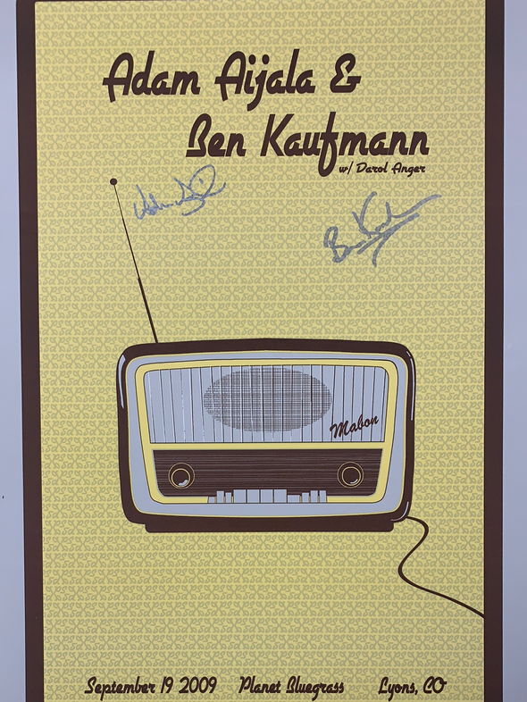 Adam Aijala Ben Kaufmann - 2009 Jamie Keyes poster Lyons, CO Bluegrass