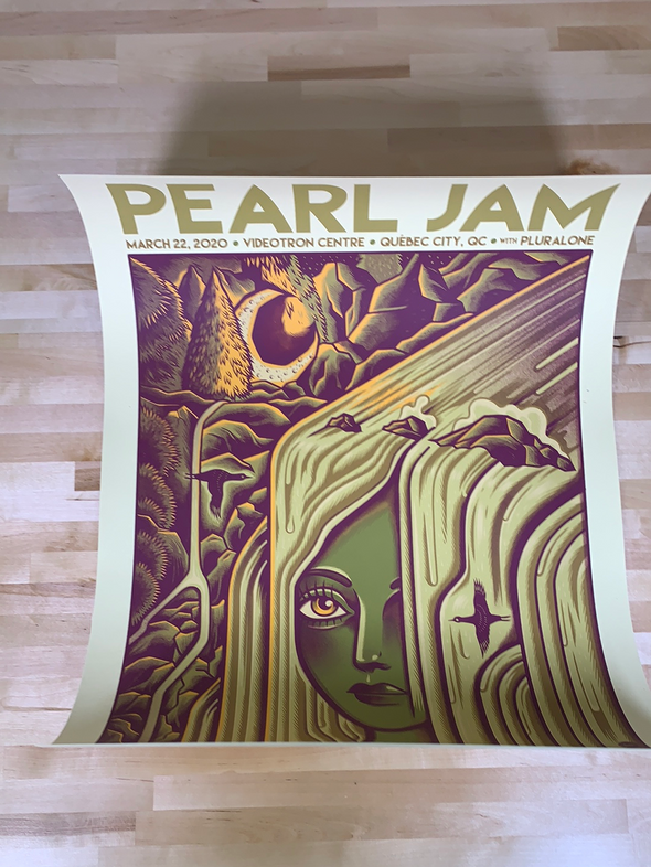 Pearl Jam - 2020 Dave Quiggle poster Quebec, Canada