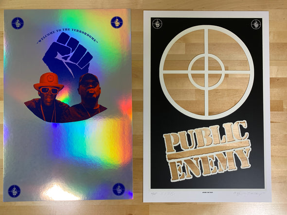 Public Enemy Variant - 2020 Emek poster foil NO date The Terrordome GID