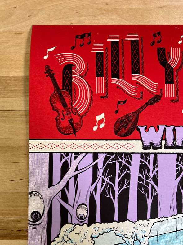 Billy Strings - 2022 Ryan Besch (Your Cinema) poster Winter Tour x/25 Pearl