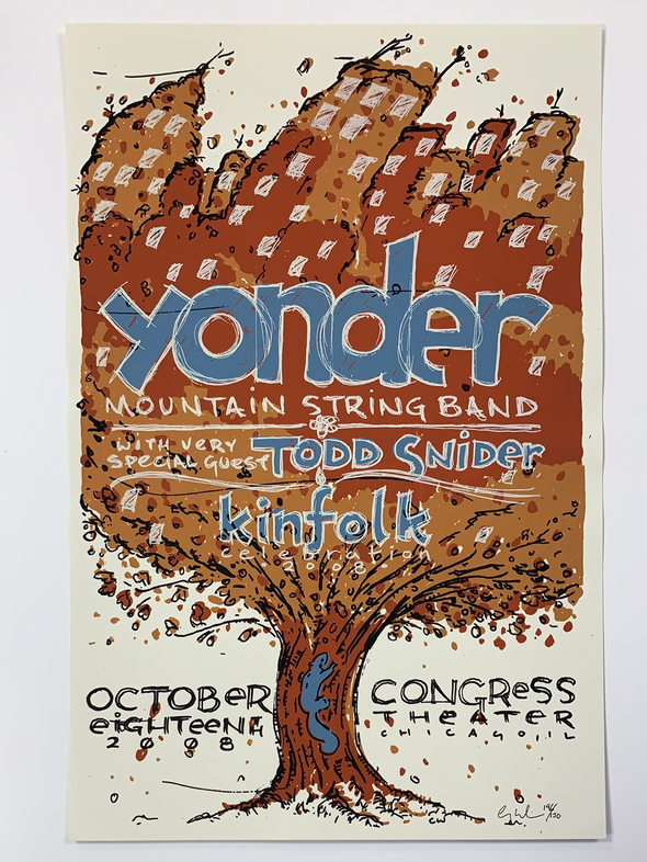 Yonder Mountain String Band - 2008 Chris Williams poster Chicago, IL