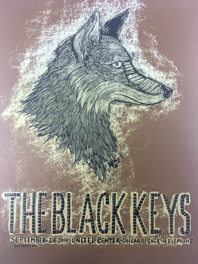 The Black Keys - 2014 Dan Grzeca Poster Chicago, IL United Center