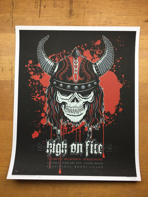 High on Fire - 2006 Jeff LaChance poster Providence, RI The Living Room