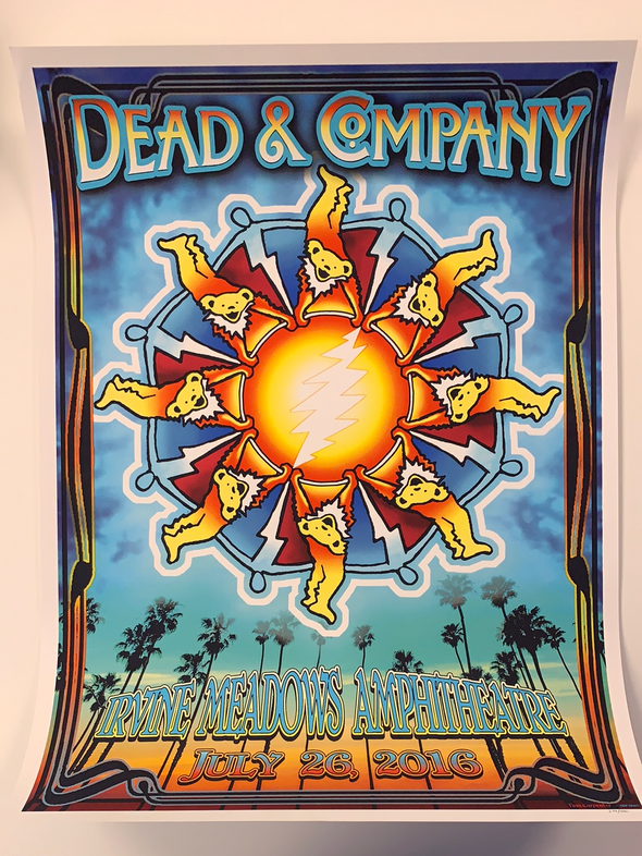 Dead & Company - 2016 Tina Carpenter poster Irvine, CA Summer Tour