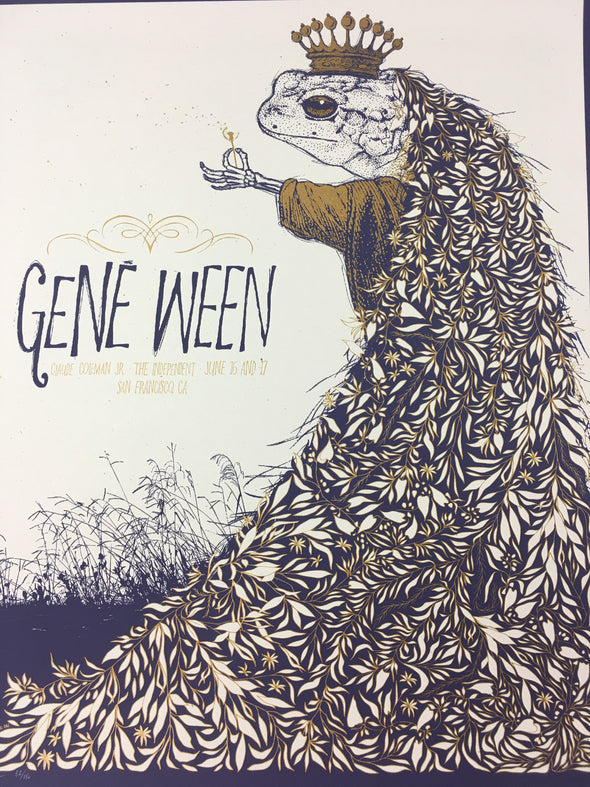 Gene Ween - 2009 Todd Slater Poster San Fransisco, CA The Independent
