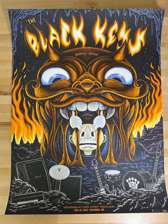 The Black Keys - 2022 Paul Kreizenbeck poster Columbia, MD