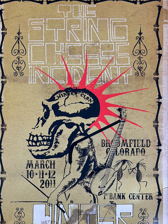 String Cheese Incident - 2011 Lucky Bandana Design poster Broomfield, CO