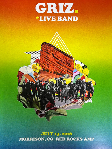Griz - 2018 Live Band poster Red Rocks Morrison, CO