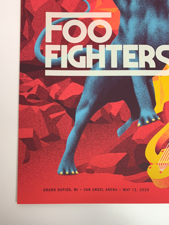 Foo Fighters - 2020 Shawn Ryan poster Grand Rapids, MI Van Andel Arena