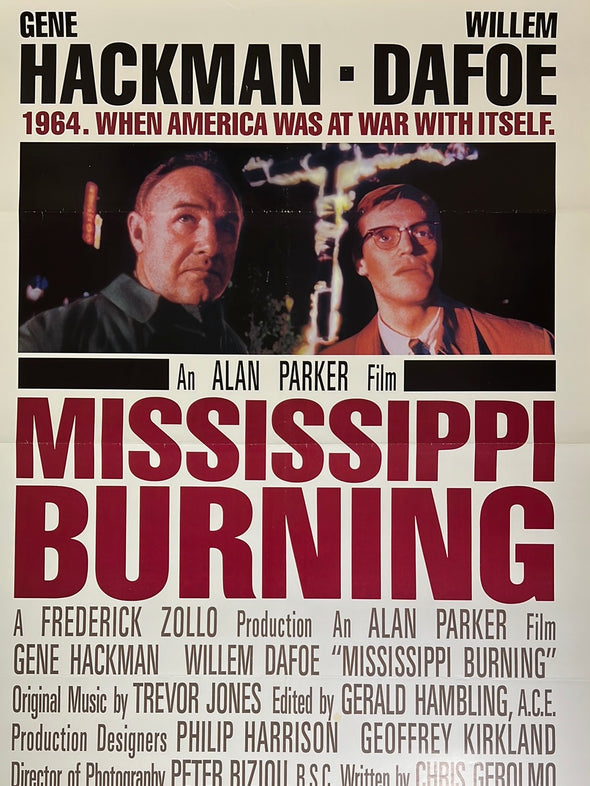 Mississippi Burning - 1988 one sheet movie poster original vintage 27x40