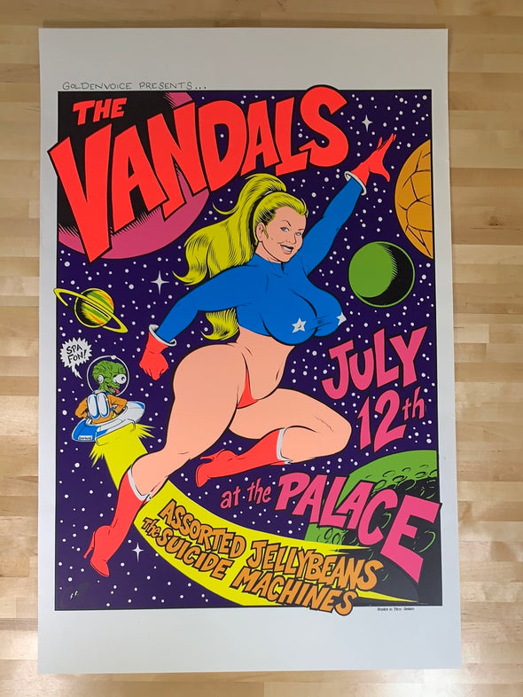 The Vandals - 1996 Chris Coop poster Hollywood, CA The Palace