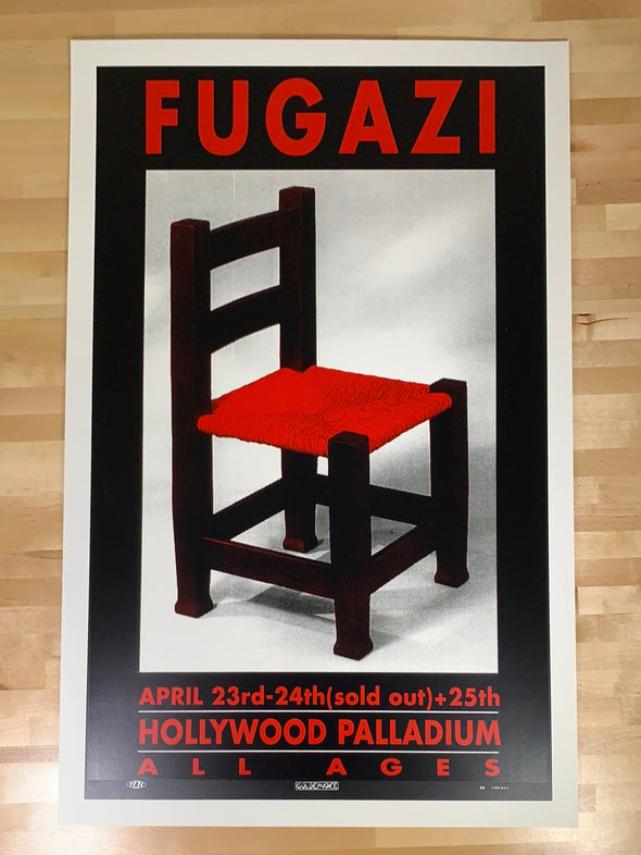 Fugazi - 1993 T.A.Z. poster Hollywood, CA Palladium 1st ed