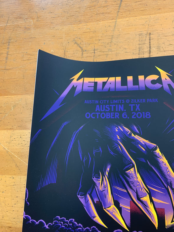 Metallica - 2018 Maxx242 poster Austin ACL Fest  Zilker Park AP 10/6