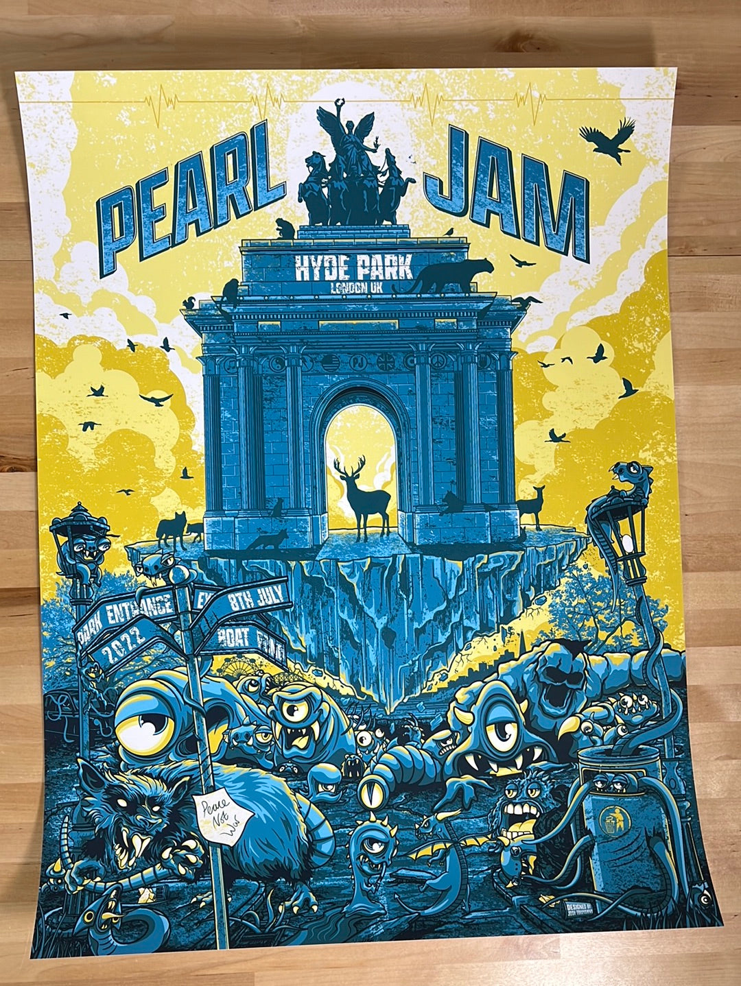 Ken Taylor Pearl Jam Sea Hear Now Asbury Park Poster Artist Edition