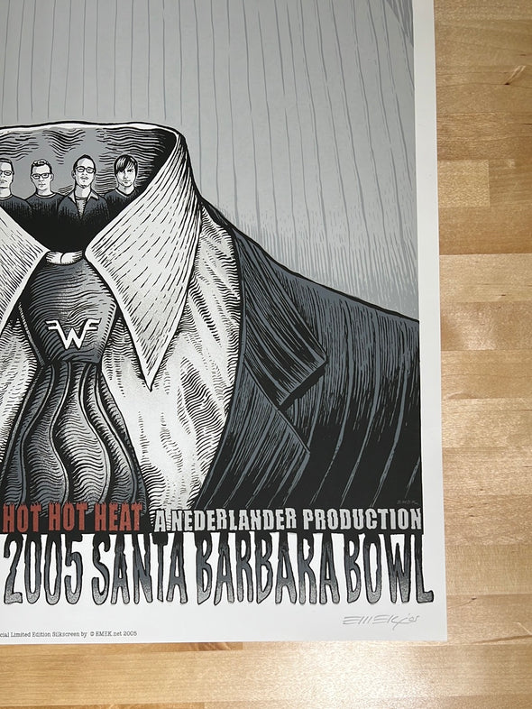 Weezer - 2005 EMEK poster Santa Barbara Bowl, CA