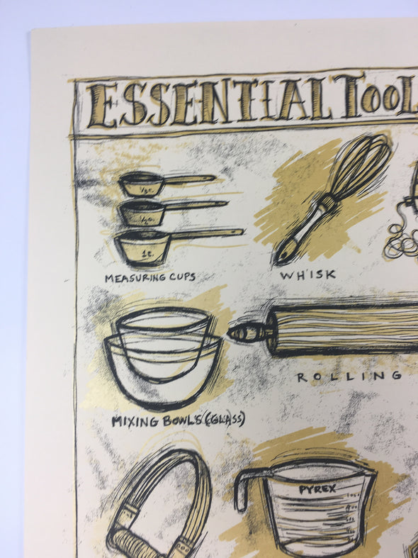 Essential Tools in Baking - 2012 Dan Grzeca Poster Art Print