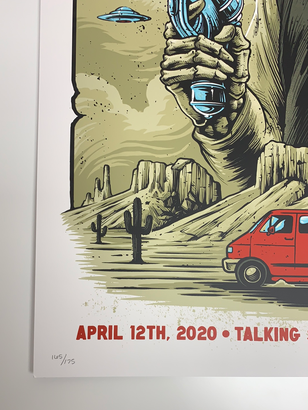Foo Fighters - 2020 Brandon Heart poster Phoenix, AZ (crease Foo Fighters - 2020 Brandon Heart poster Phoenix, AZ (crease