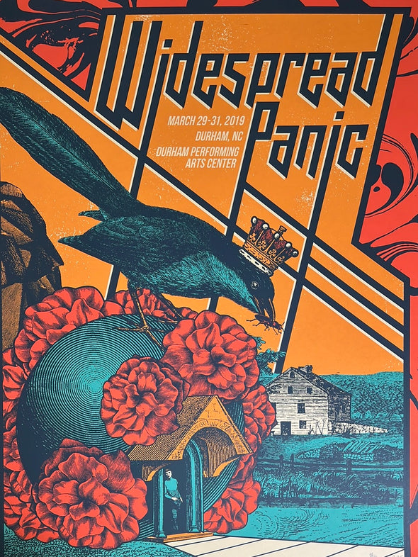 Widespread Panic - 2019 Status Serigraph poster Durham, NC