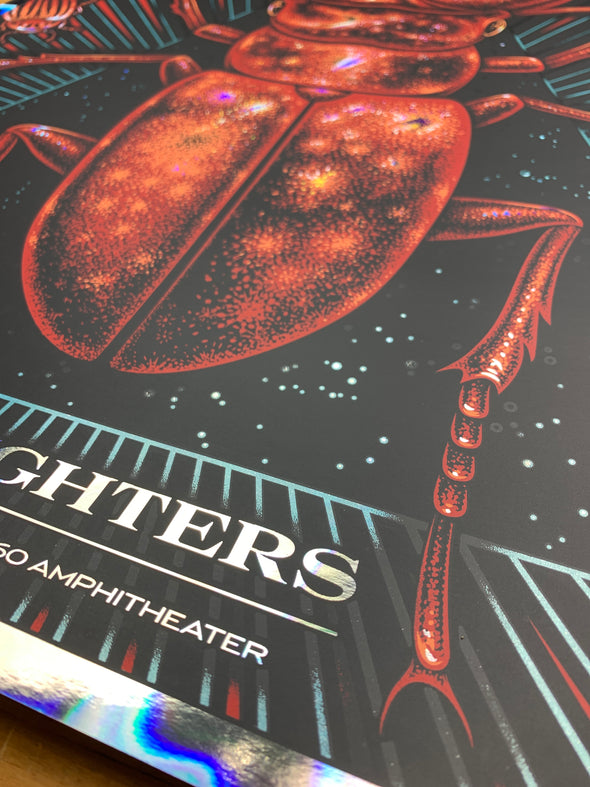 Foo Fighters - 2018 Todd Slater poster Austin, Texas 360 FOIL