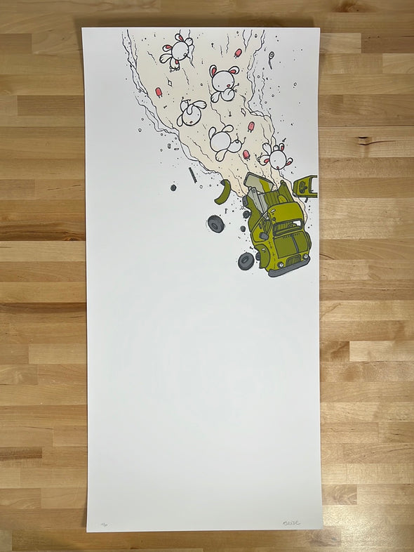 Bunny Truck - 2009 Mike Budai poster art print 14/50