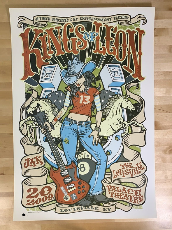 Kings of Leon - 2009 Daymon Greulich poster Louisville, KY