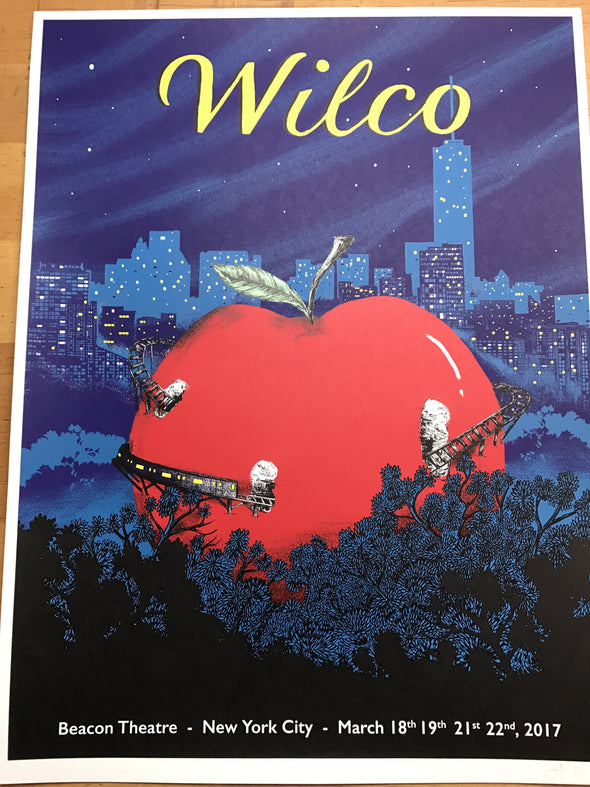 Wilco - 2017 Matt Saunders poster Beacon Theatre New York Rabbit Portal