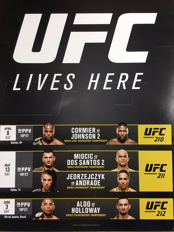 UFC Lives Here Poster 210, 211, 212