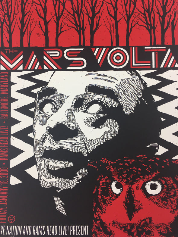 The Mars Volta - 2008 Todd Slater Poster Baltimore, MD Ram's Head Live