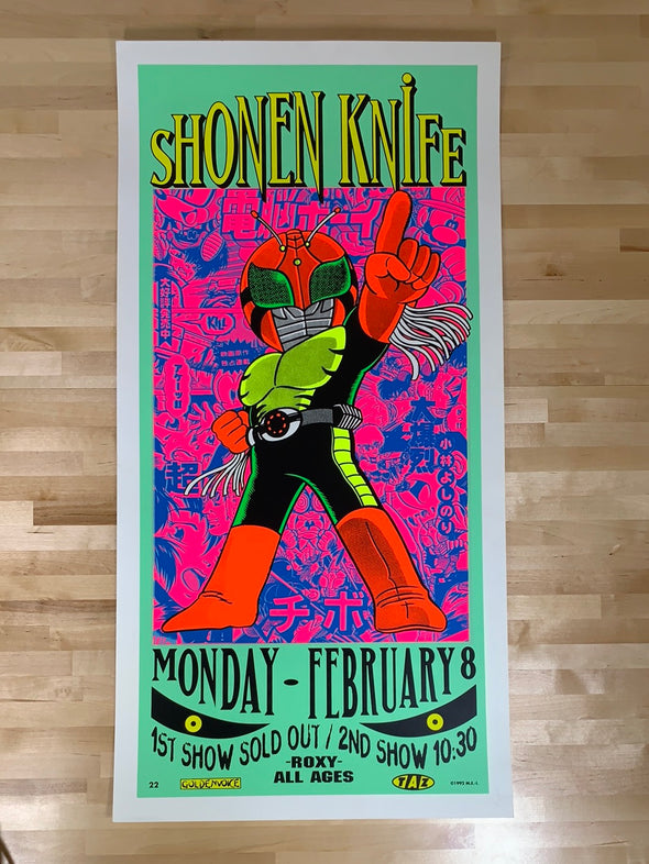 Shonen Knife - 1993 T.A.Z. poster Los Angeles, CA Roxy 1st ed