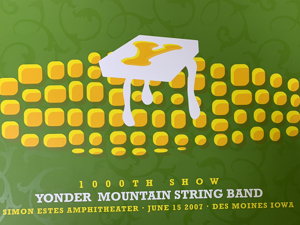 Yonder Mountain String Band - 2007 Dan Stiles poster Des Moines, IA Simon Estes