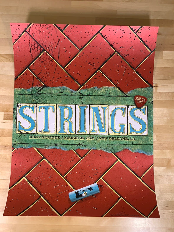 Billy Strings - 2021 Mike Tallman poster New Orleans, LA 3/25 1st